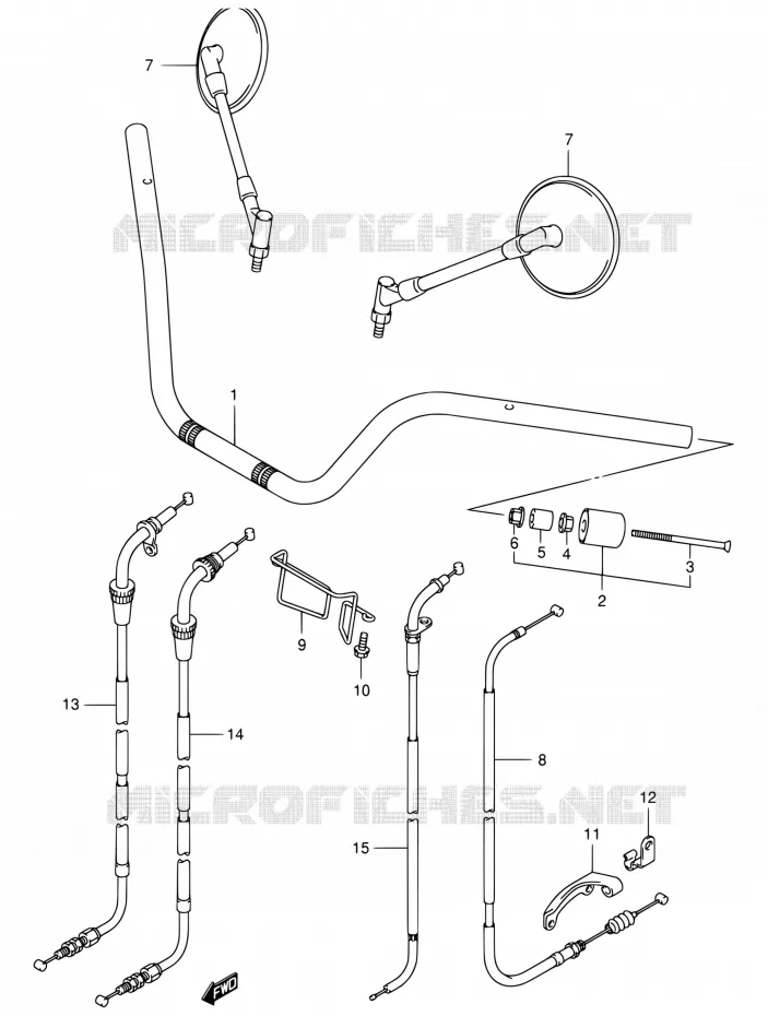 GUIDON Suzuki MOTO 125 INTRUDER 2000  VL125U Y