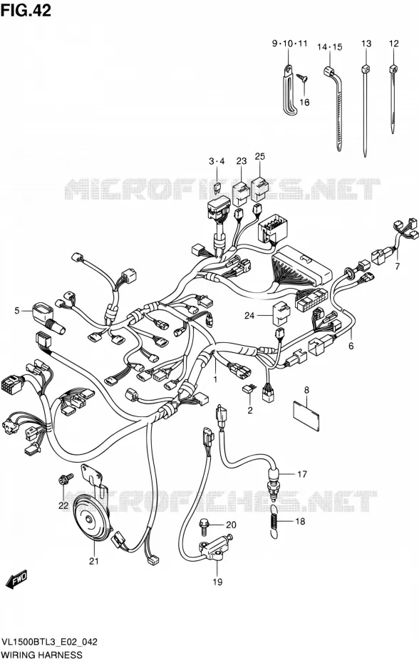 FAISCEAU ELECTRIQUE Suzuki MOTO 1500 INTRUDER 2013  VL1500BT L3 (E24)