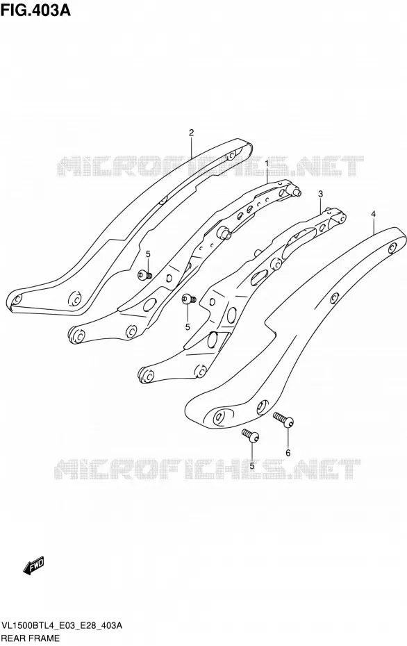 BOUCLE ARRIERE Suzuki MOTO 1500 BOULEVARD 2014  VL1500BT L4 (E03,E28,E33)
