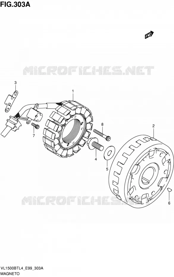 ALLUMAGE ROTOR - STATOR Suzuki MOTO 1500 INTRUDER 2014  VL1500BT L4 (E99)