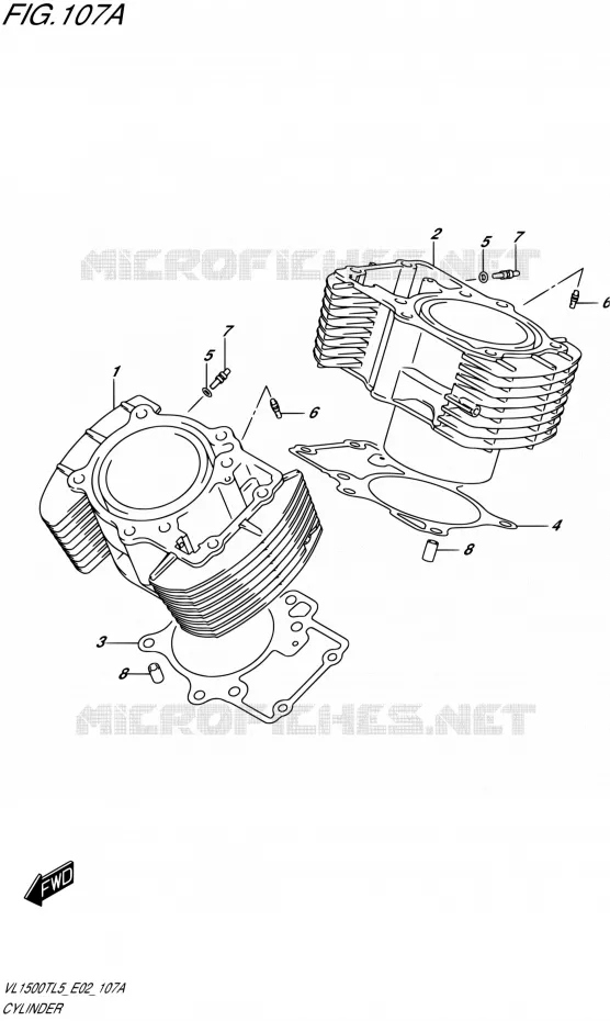 CYLINDRE Suzuki MOTO 1500 BOULEVARD 2015  VL1500T L5 (E19)