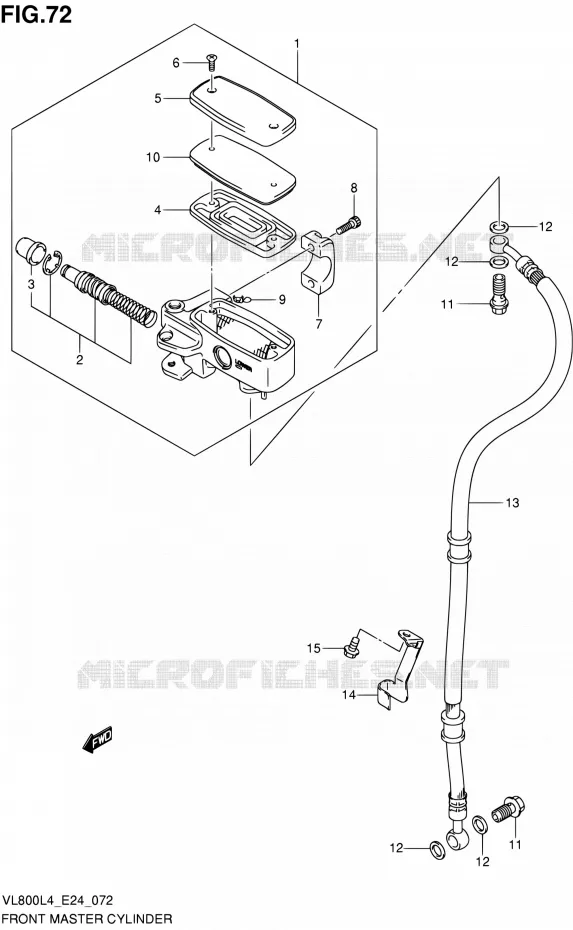MAITRE CYLINDRE AVANT Suzuki MOTO 800 INTRUDER 2014  VL800 L4/VL800T L4