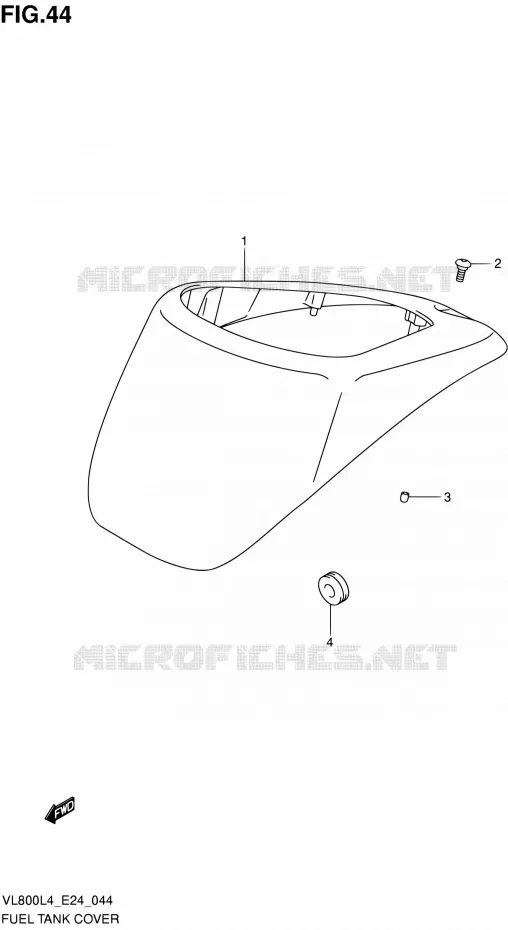 RESERVOIR D'ESSENCE - COUVERCLES Suzuki MOTO 800 INTRUDER 2014  VL800 L4/VL800T L4
