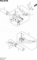 ENSEMBLE LEVIERS   POIGNEES (VL800L5 E19) pour Suzuki INTRUDER 800 2015