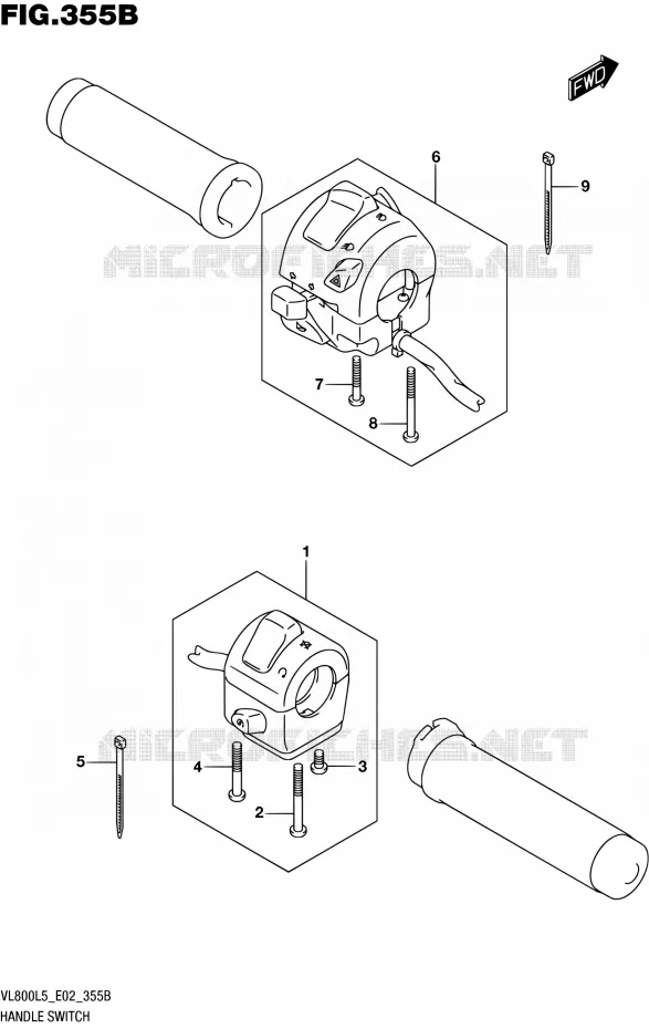 COMMODOS (VL800L5 E19) Suzuki MOTO 800 INTRUDER 2015  VL800 L5 (E19)
