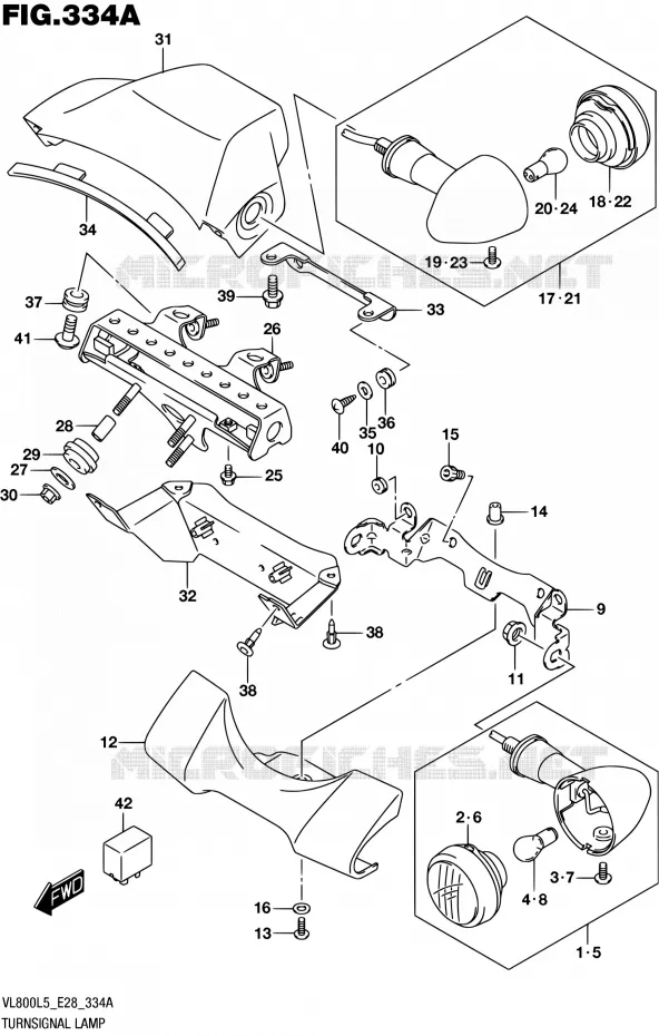 CLIGNOTANTS Suzuki MOTO 800 BOULEVARD 2015  VL800 L5 (E28)