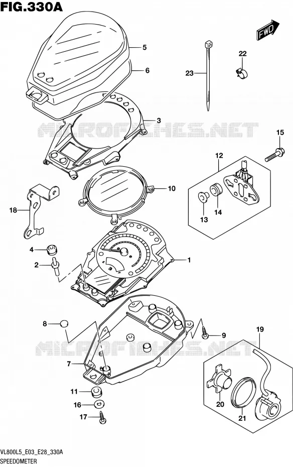 COMPTEUR (VL800L5 E03) Suzuki MOTO 800 BOULEVARD 2015  VL800 L5/VL800T L5