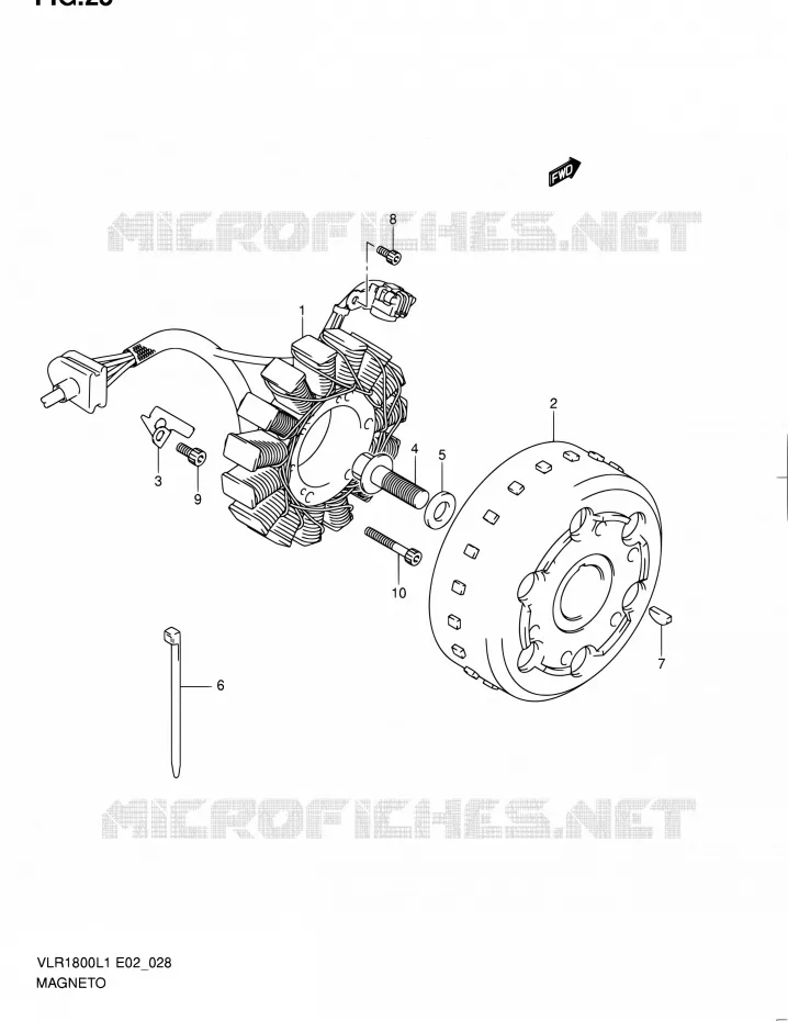 ALLUMAGE ROTOR - STATOR Suzuki MOTO 1800 INTRUDER 2011  VLR1800T L1 (E02,E19,24)