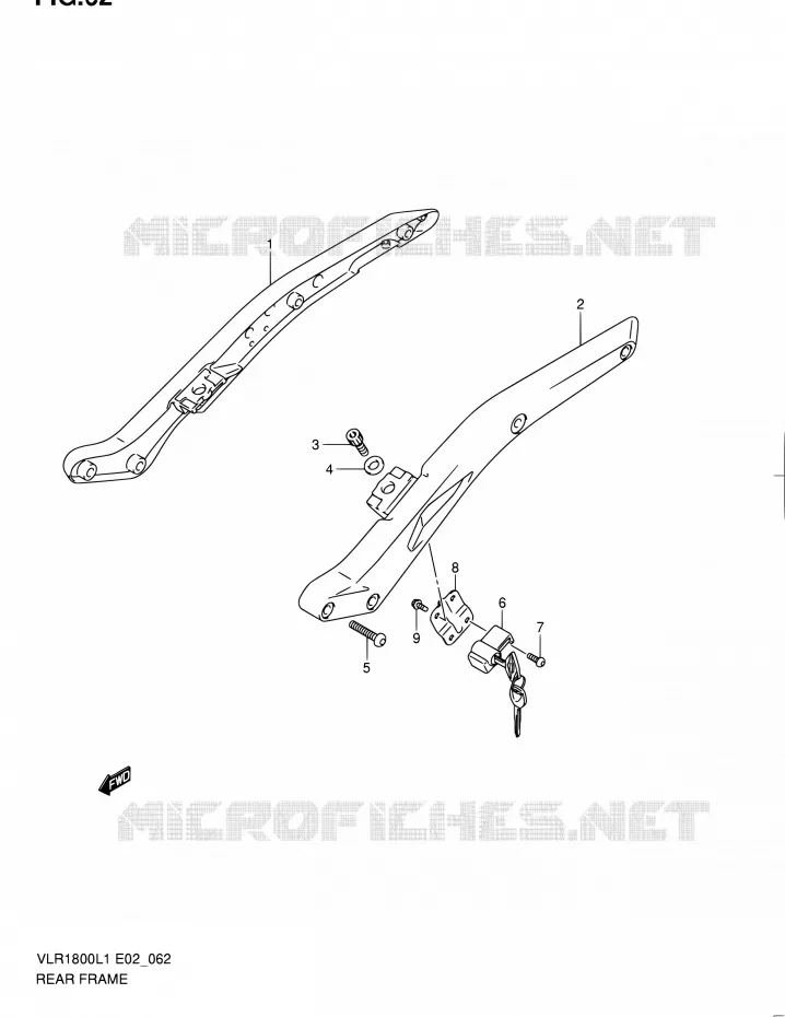 BOUCLE ARRIERE Suzuki MOTO 1800 INTRUDER 2011  VLR1800T L1 (E02,E19,24)