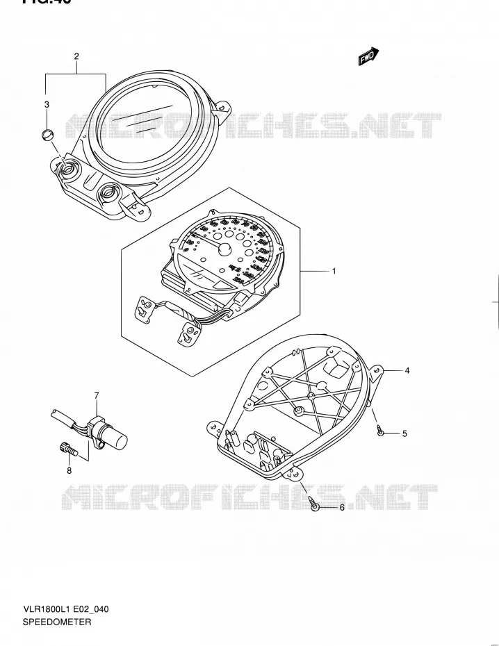 COMPTEUR (VLR1800TL1 E02) Suzuki MOTO 1800 INTRUDER 2011  VLR1800T L1 (E02,E19,24)