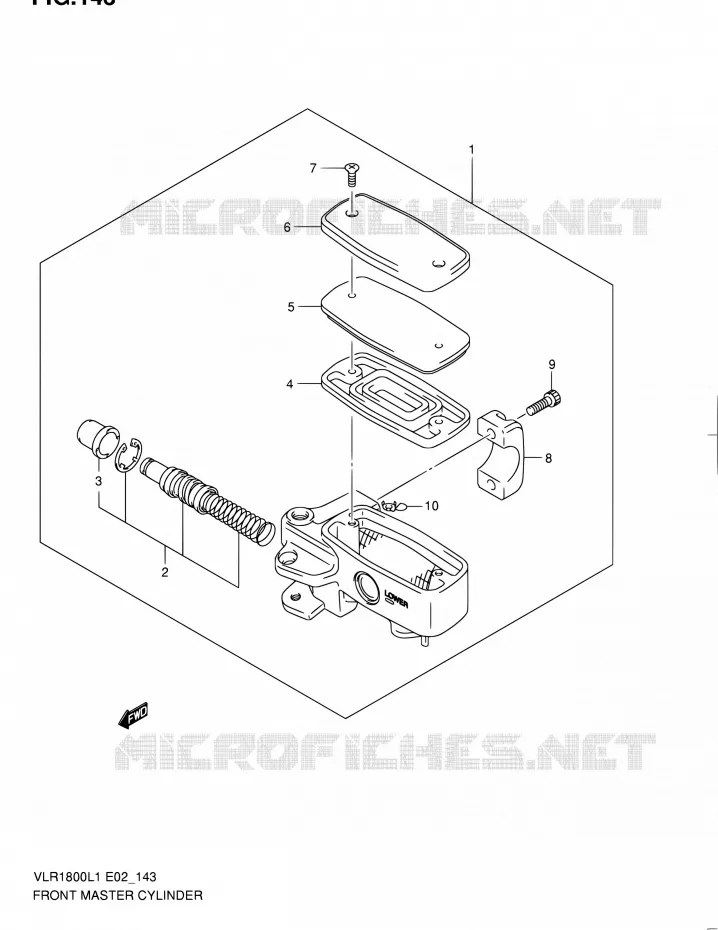 MAITRE CYLINDRE AVANT Suzuki MOTO 1800 INTRUDER 2011  VLR1800T L1 (E02,E19,24)