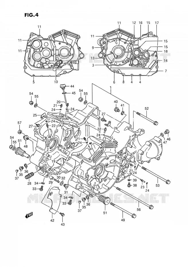 CARTER Suzuki MOTO 1400 INTRUDER 1990  VS1400GLP R/VS1400GLF R (E01,E04,E17,E21,E22,E24,E34)