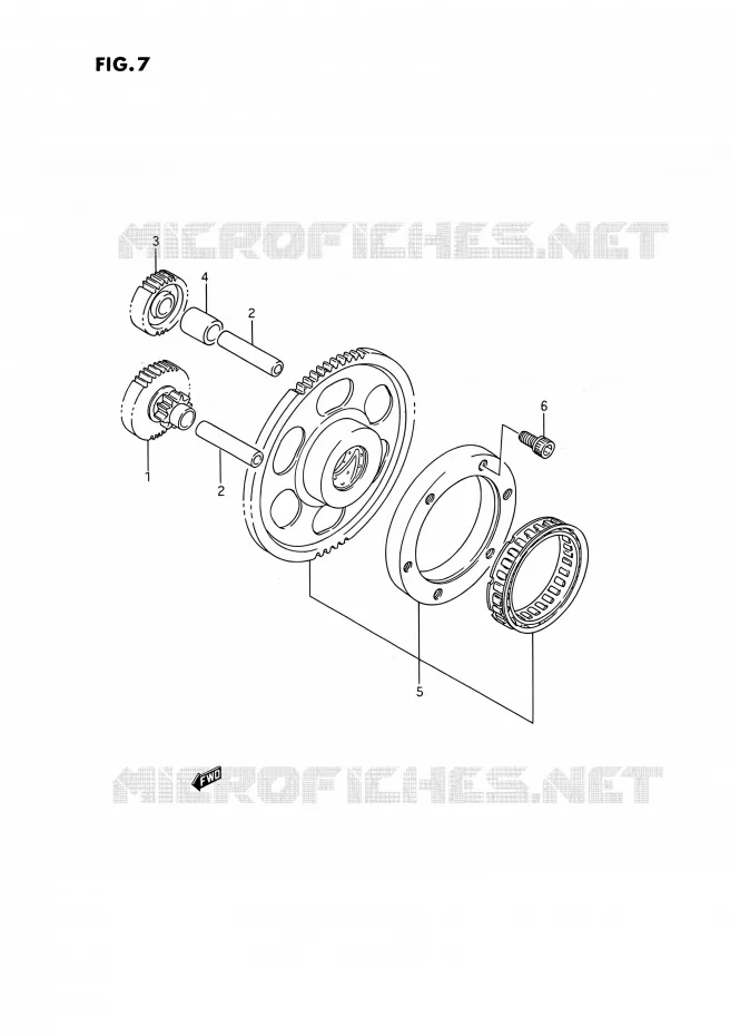 ROUE LIBRE DE DEMARREUR Suzuki MOTO 1400 INTRUDER 1990  VS1400GLP R/VS1400GLF R (E01,E04,E17,E21,E22,E24,E34)