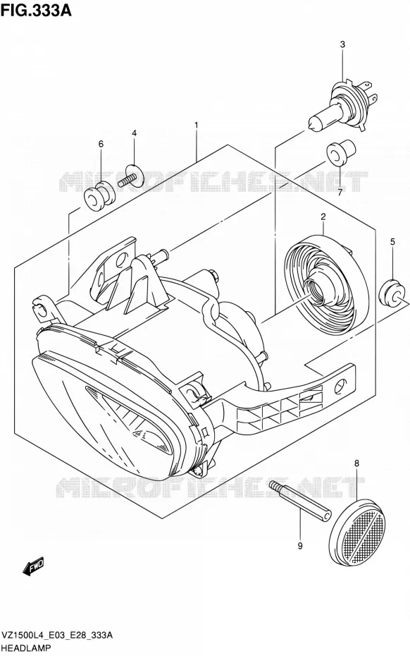 PHARE Suzuki MOTO 1500 BOULEVARD 2014  VZ1500 L4 (E03,E28,E33)