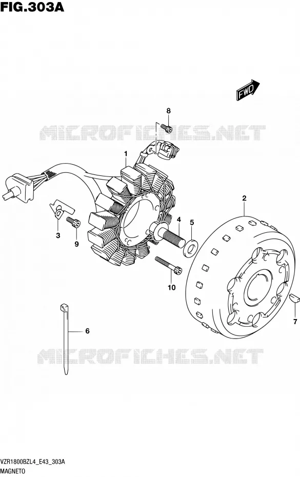 ALLUMAGE ROTOR - STATOR Suzuki MOTO 1800 BOULEVARD 2014  VZR1800BZ L4 (E43)