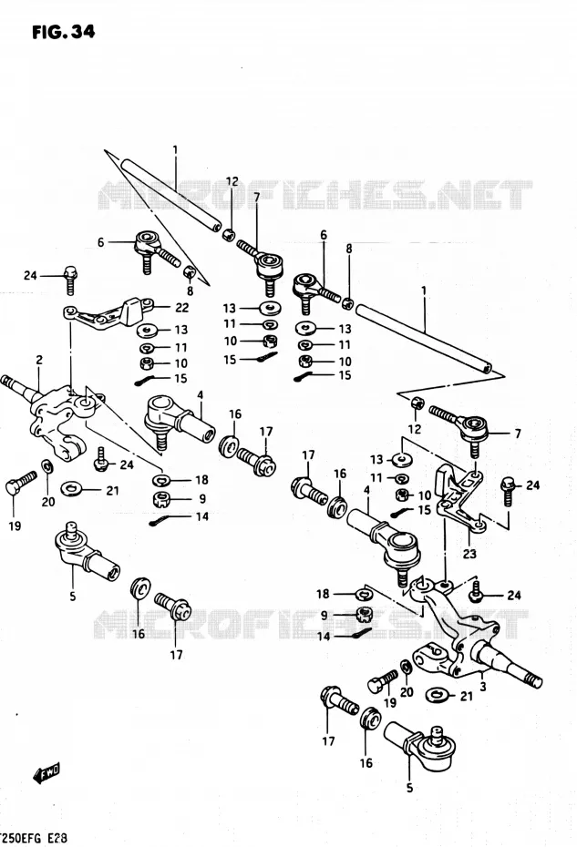 FREIN ARRIERE Suzuki QUAD 250 QUADRUNNER 1985  LT250EF H