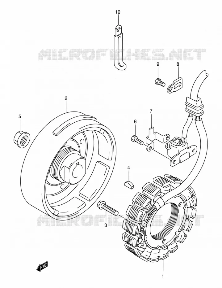 ALLUMAGE ROTOR - STATOR Suzuki QUAD 400 EIGER 2007  LT-A400F K7 (P17,P24)