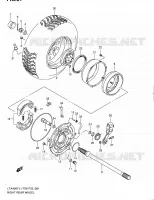 ROUE ARRIERE DROITE pour Suzuki KINGQUAD 400 2011