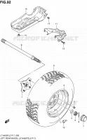 ROUE ARRIERE GAUCHE (LT A400FZL2 P17) pour Suzuki KINGQUAD 400 2012