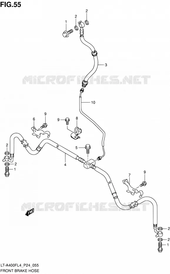 DURITE DE FREIN AVANT Suzuki QUAD 400 KINGQUAD 2014  LT-A400F L4 (P24)