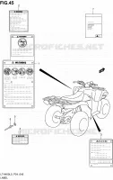 ETIQUETTE pour Suzuki KINGQUAD 400 2013