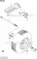 ROUE ARRIERE GAUCHE pour Suzuki KINGQUAD 400 2013