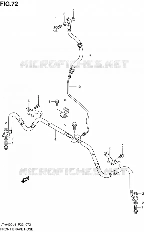 DURITE DE FREIN AVANT Suzuki QUAD 400 KINGQUAD 2014  LT-A400 L4 (P03,P28,P33)