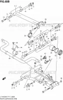 BRAS SUSPENSION ARRIERE (LT A450XL0) pour Suzuki KINGQUAD 450 2010