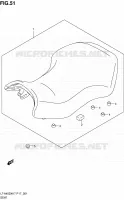SELLE (P17) pour Suzuki KINGQUAD 450 2010