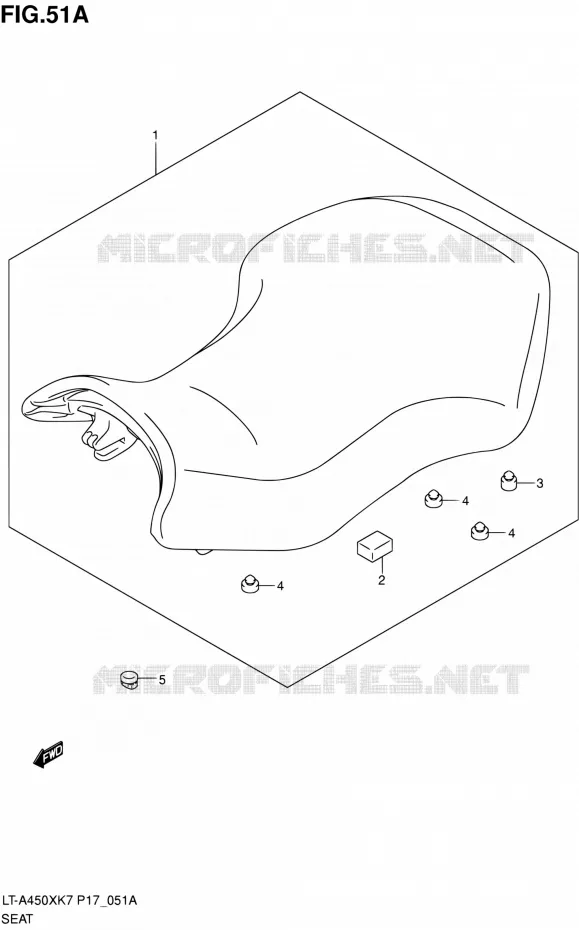 SELLE (P24) Suzuki QUAD 450 KINGQUAD 2010  LT-A450X L0 (P17,P24)