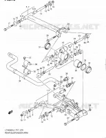 BRAS SUSPENSION ARRIERE pour Suzuki KINGQUAD 500 2011