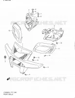 PARE CHOC AVANT   ENTOURAGE DE PHARE pour Suzuki KINGQUAD 500 2011