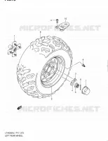 ROUE ARRIERE GAUCHE pour Suzuki KINGQUAD 500 2011