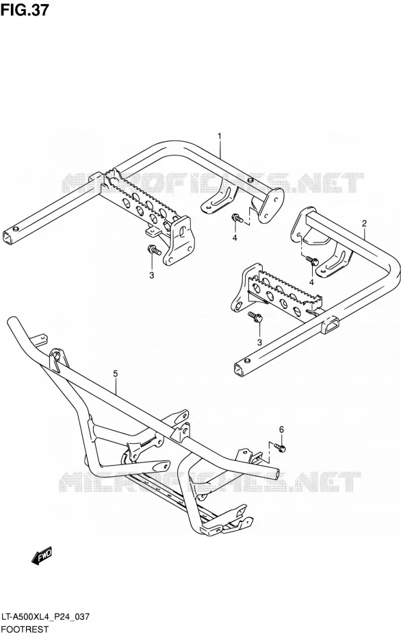 REPOSE PIED Suzuki QUAD 500 KINGQUAD 2014  LT-A500X L4 (P24)