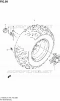 ROUE ARRIERE DROITE (LT A500XL4 P33) pour Suzuki KINGQUAD 500 2014