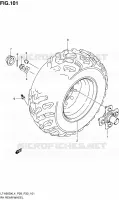 ROUE ARRIERE DROITE (LT A500XZL4 P33) pour Suzuki KINGQUAD 500 2014