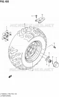 ROUE ARRIERE GAUCHE (LT A500XZL4 P33) pour Suzuki KINGQUAD 500 2014