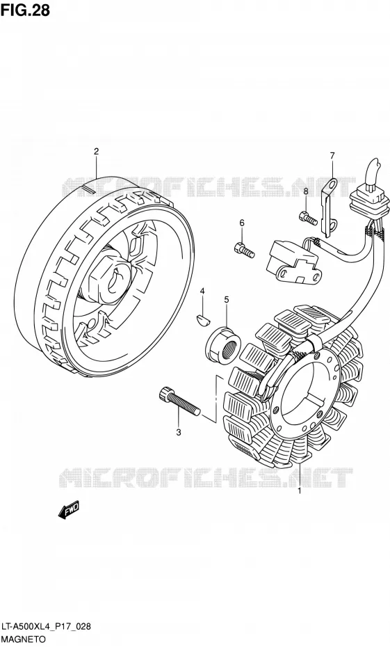 ALLUMAGE ROTOR - STATOR Suzuki QUAD 500 KINGQUAD 2015  LT-A500X L4/LT-A500XZ L4 (P17)