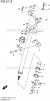 COLONNE DE DIRECTION pour Suzuki KINGQUAD 500 2016