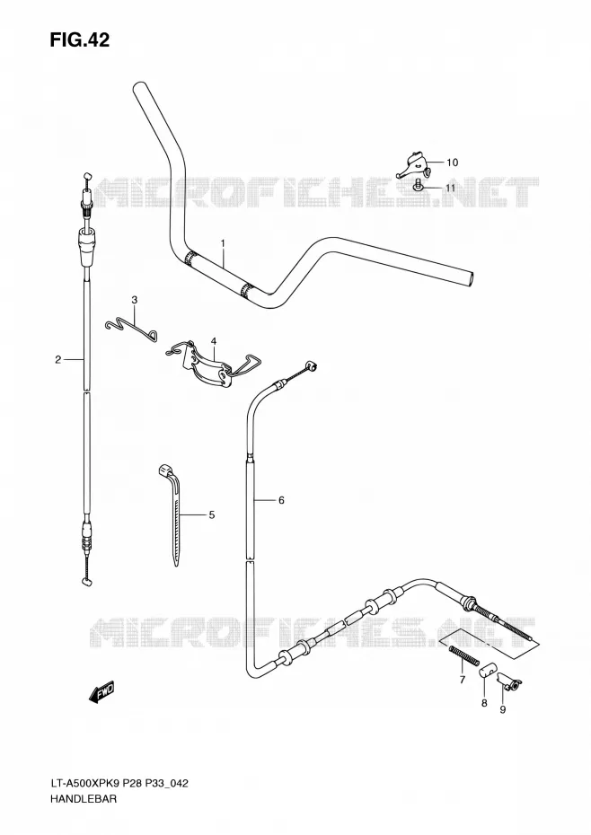 GUIDON Suzuki QUAD 500 KINGQUAD 2010  LT-A500XP L0/LT-A500XPZ L0 (P28,P33)