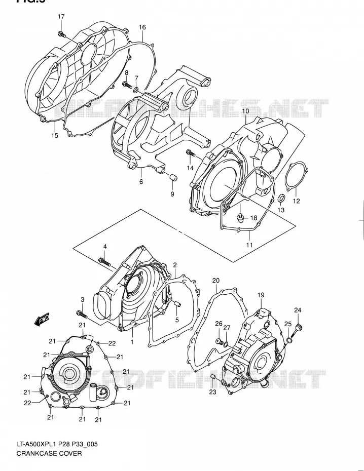 CARTER Suzuki QUAD 500 KINGQUAD 2011  LT-A500XP L1/LT-A500XPZ L1 (P03,P28,P33)