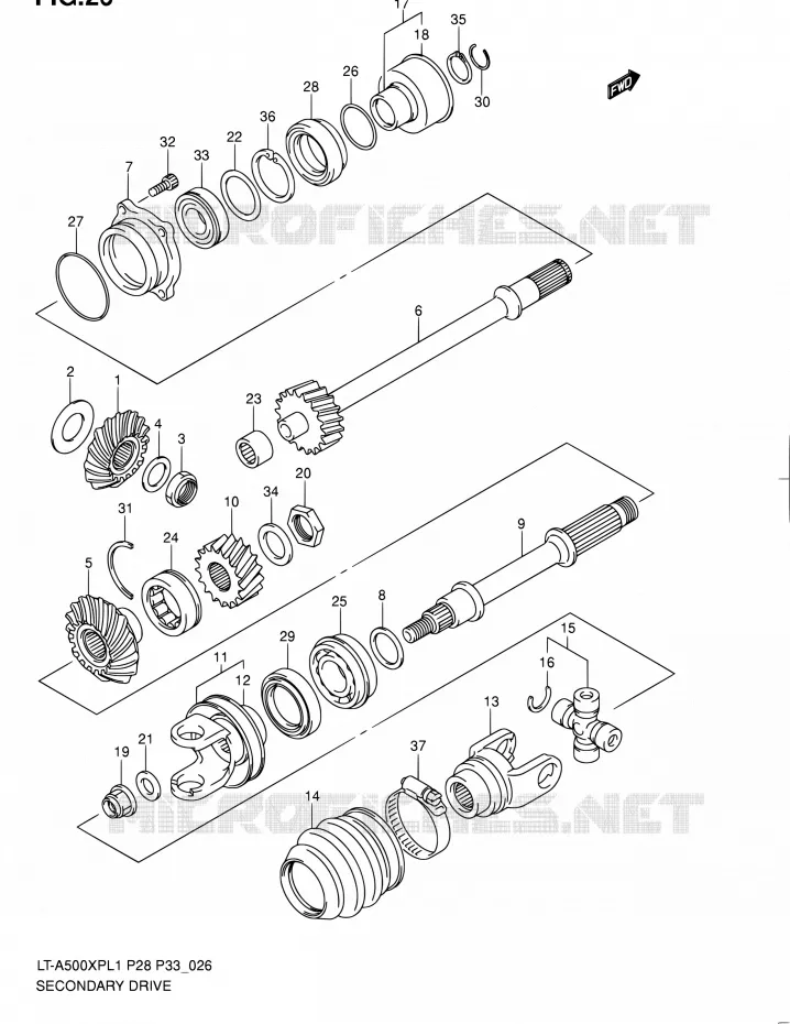COUPLE CONIQUE Suzuki QUAD 500 KINGQUAD 2011  LT-A500XP L1/LT-A500XPZ L1 (P03,P28,P33)