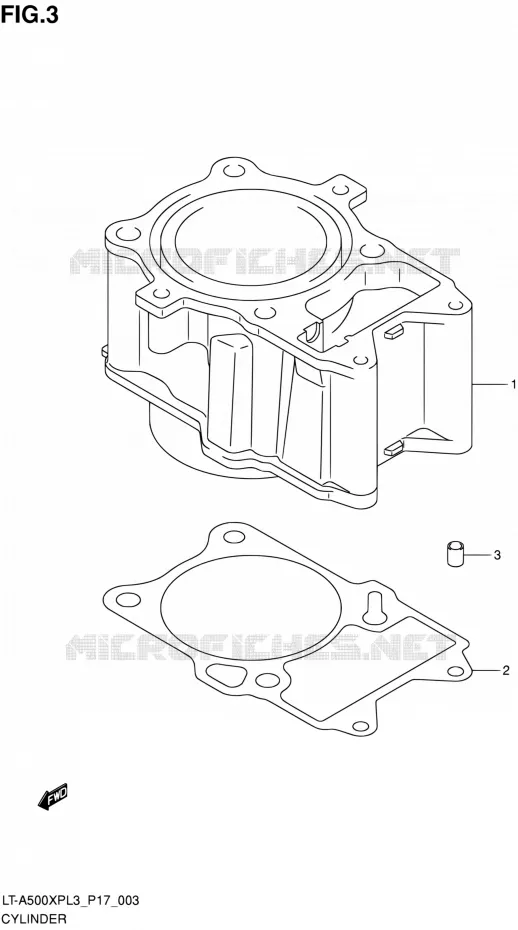 CYLINDRE Suzuki QUAD 500 KINGQUAD 2013  LT-A500XP L3/LT-A500XPZ L3 (P17,P24)