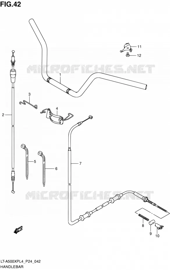 GUIDON Suzuki QUAD 500 KINGQUAD 2014  LT-A500XP L4 (P24)