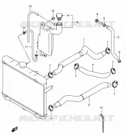 DURITE DE RADIATEUR pour Suzuki KINGQUAD 700 2005