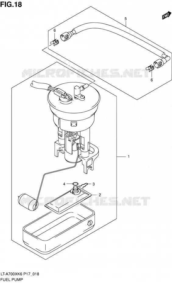 POMPE A ESSENCE Suzuki QUAD 700 KINGQUAD 2007  LT-A700X K7 (P17,P24)