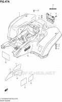 GARDE BOUE ARRIERE (MODEL L0) pour Suzuki KINGQUAD 750 2010