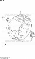 ROUE ARRIERE DROITE pour Suzuki KINGQUAD 750 2010