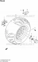 ROUE ARRIERE GAUCHE pour Suzuki KINGQUAD 750 2010