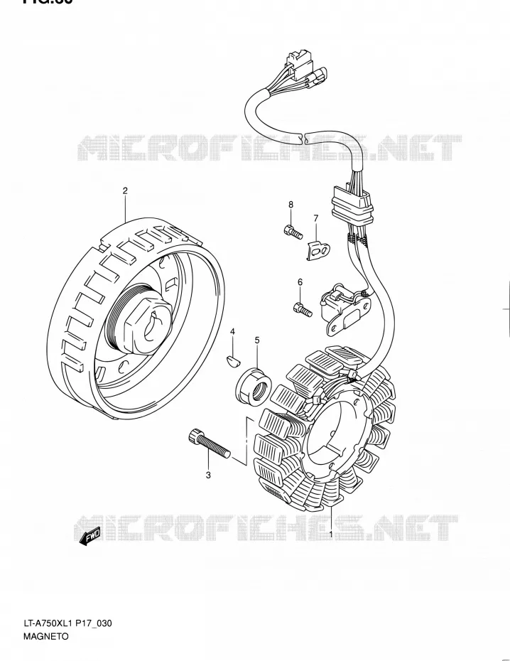 ALLUMAGE ROTOR - STATOR Suzuki QUAD 750 KINGQUAD 2011  LT-A750X L1 (P17,P24)